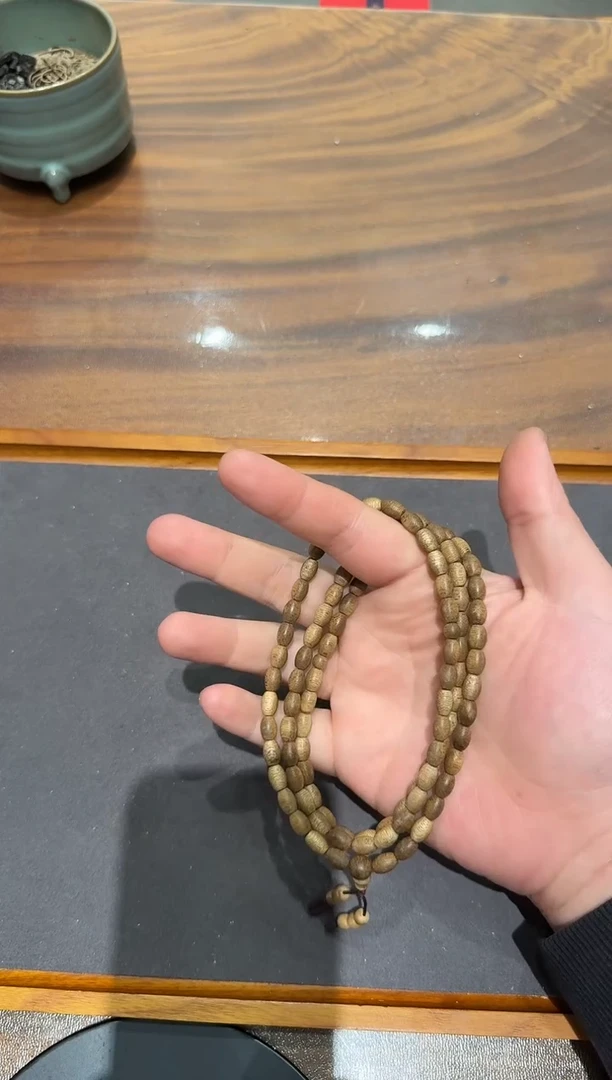 沉香手串天然野0.5柬埔寨米粒珠手串多圈9克