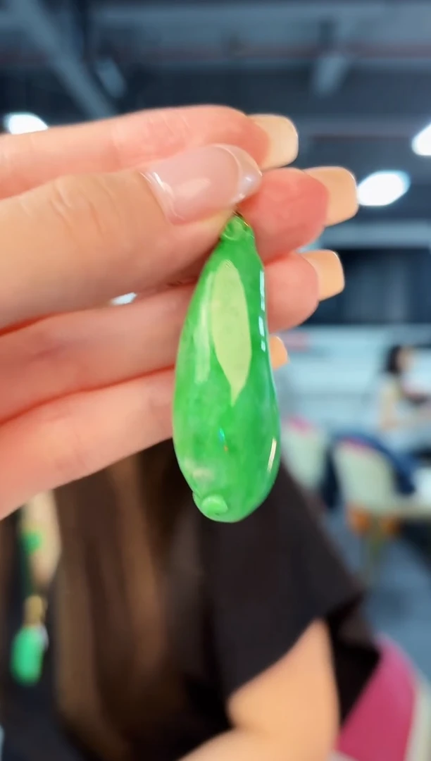 翡翠18K金镶嵌颈饰 缅料A货/支持复检/一件