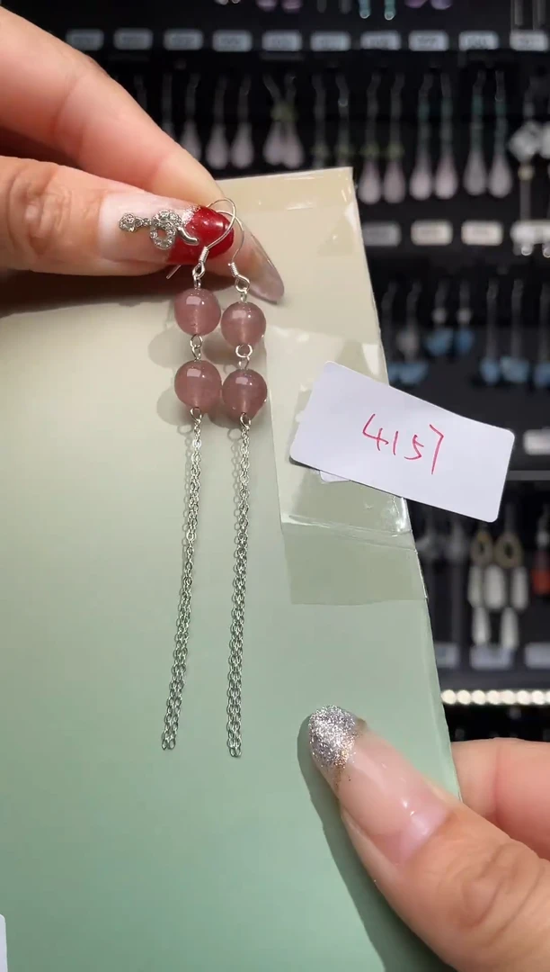 【闪购商品】紫晶耳饰银S925镶嵌喜欢拍