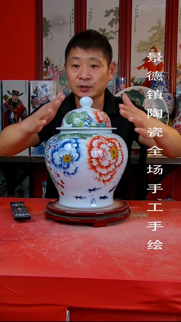 摆件手景德镇陶瓷 全场手工绘