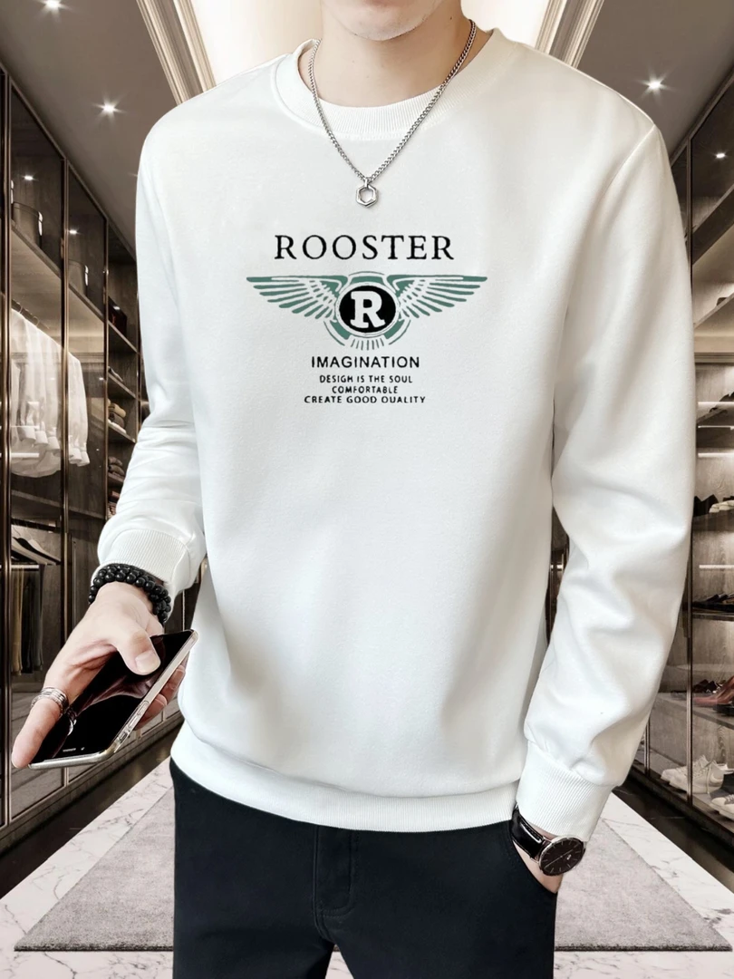 男装印花卫衣ROOS秋冬爆款轻奢痞帅2025新款长袖衣服高级感