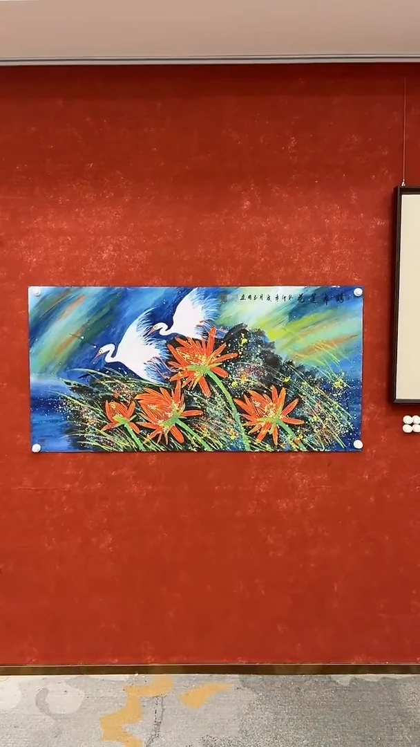 国画11.11优选A-陈玉用国画-鹤舞莲花