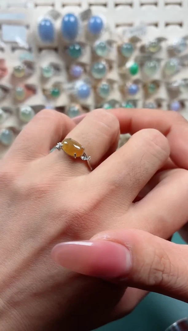 银S925镶嵌戒指翡翠.