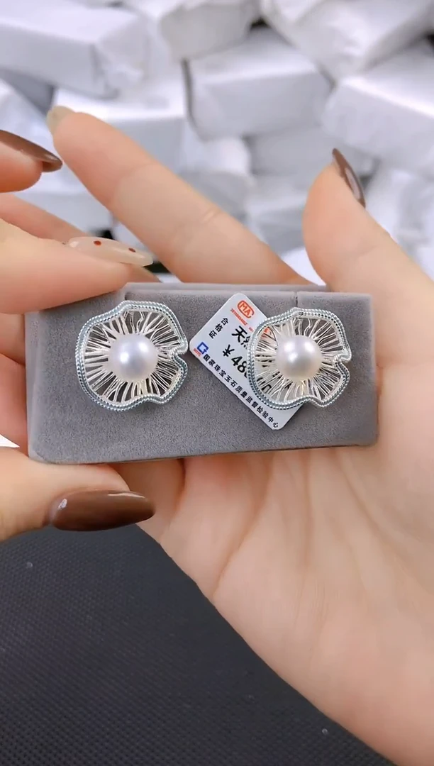 未镶嵌耳饰淡水珍珠ed1056