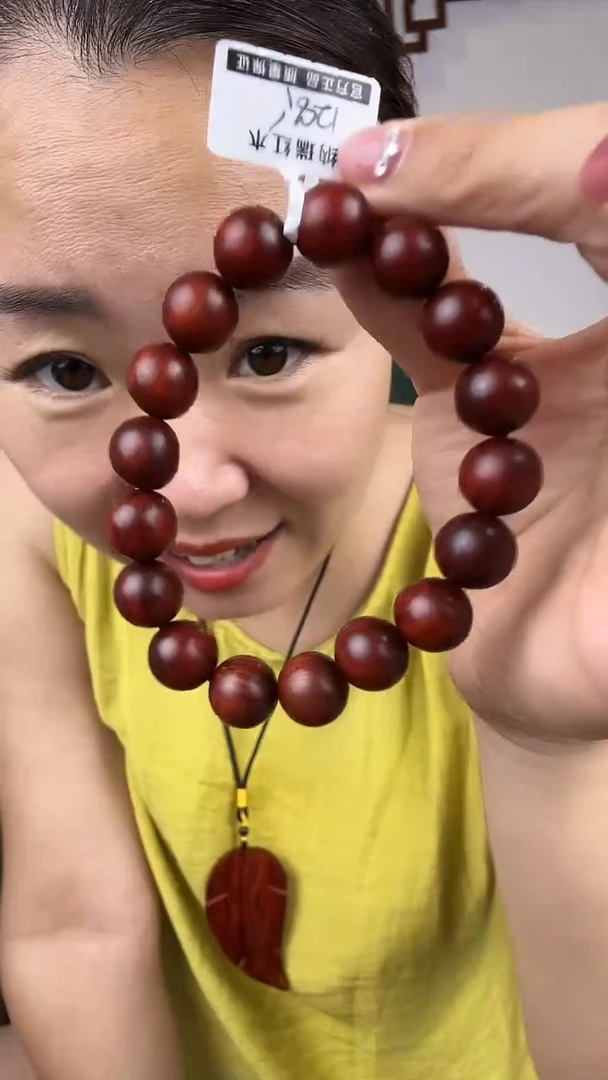 檀香紫檀（小叶紫檀）小叶紫檀卡1.2单圈手串