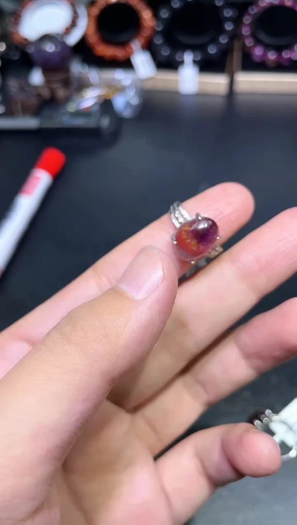 【闪购商品】水晶戒指银S925镶嵌极光戒指（多样性发其一）