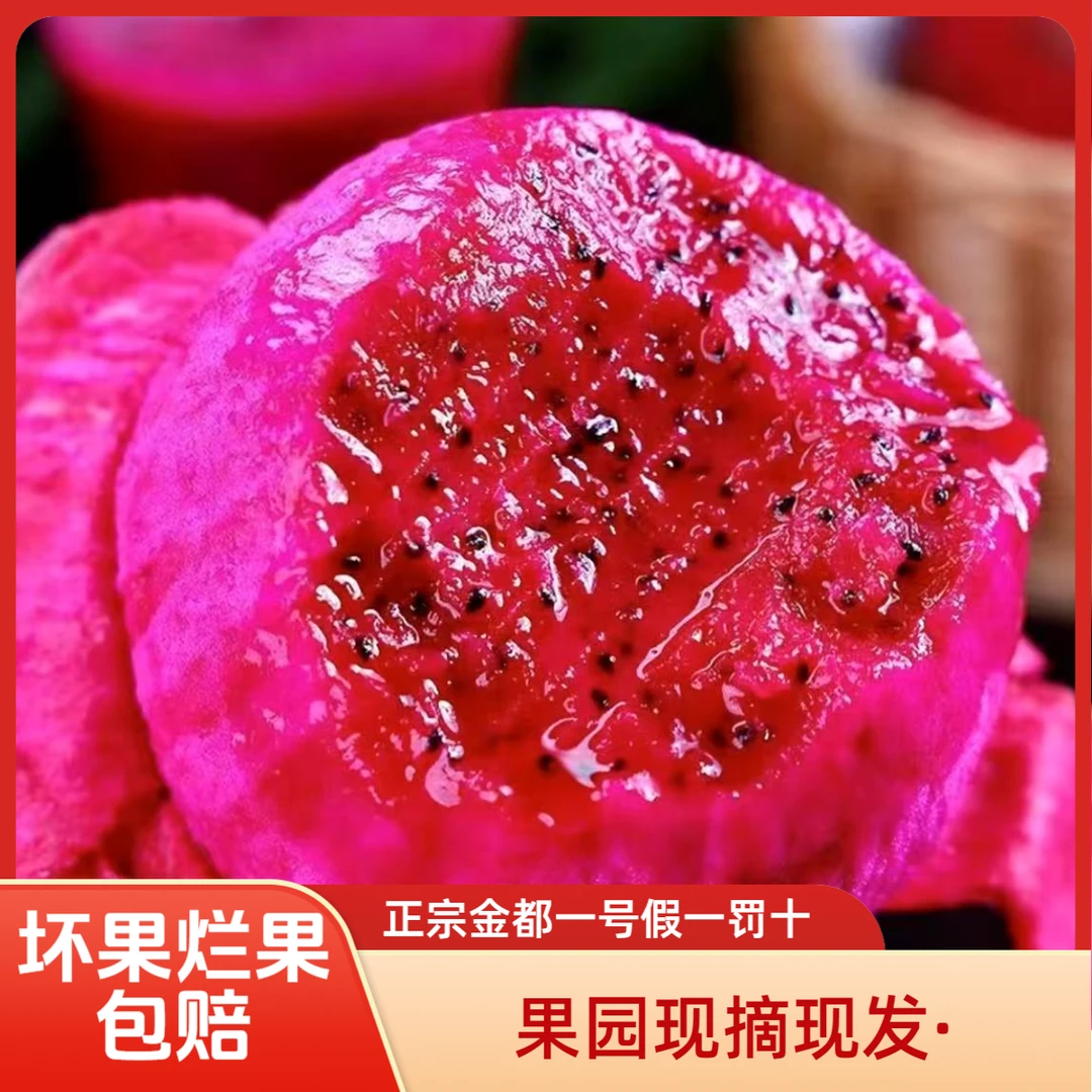 现摘果园直发京都一号软糯香甜树熟红心火龙果口感香甜汁水多纯甜