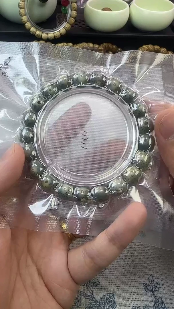 手串星月菩提2石玉料糯冰单圈11×10高透精工福利