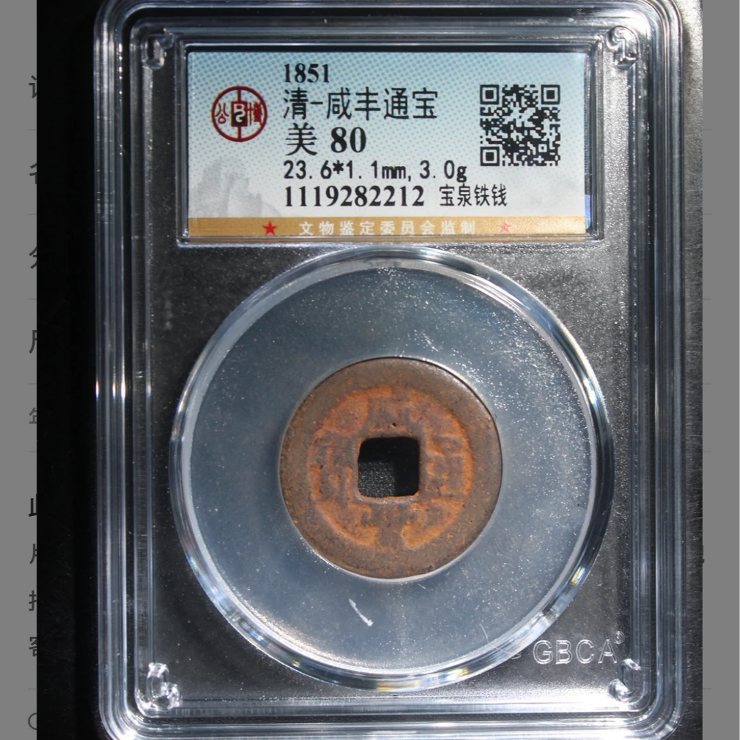 公博咸丰通宝宝泉铁钱钱币5