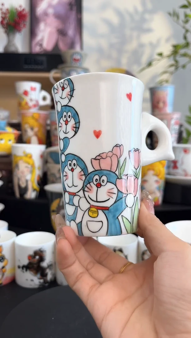 【闪购商品】摆件手工手绘陶瓷小杯杯