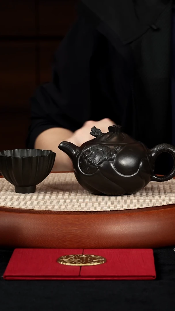 【k059】大鱼化龙宜兴紫砂BJZ