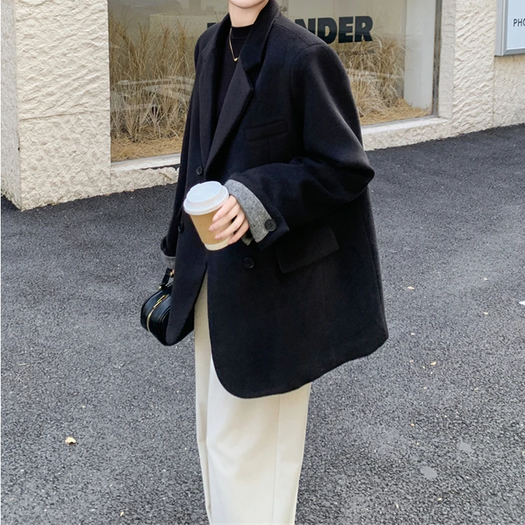 Mandsibil曼德西比利羽绒服新款西装外套女秋冬2025小个子呢大衣