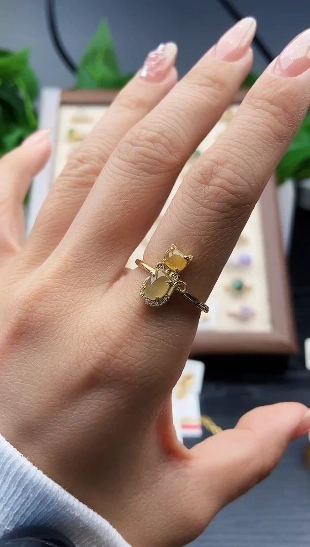 银S925镶嵌戒指翡翠12