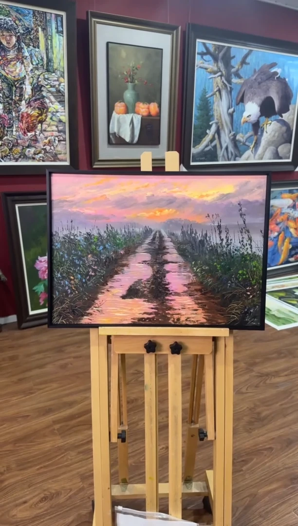 油画 纯手绘油画 带装裱