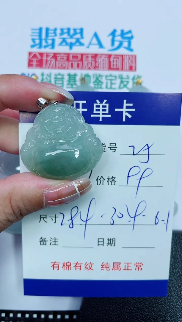 吊坠(赠链)银S925镶嵌翡翠25