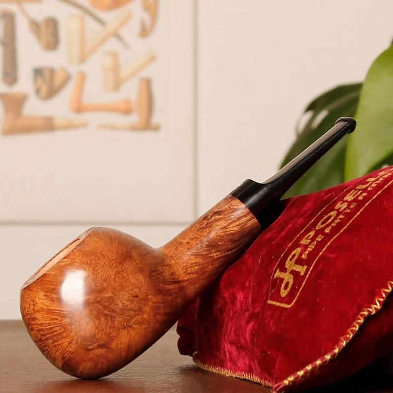 意大利dp Posella波塞拉 深色光面苹果直斗L3 手工石楠木烟斗