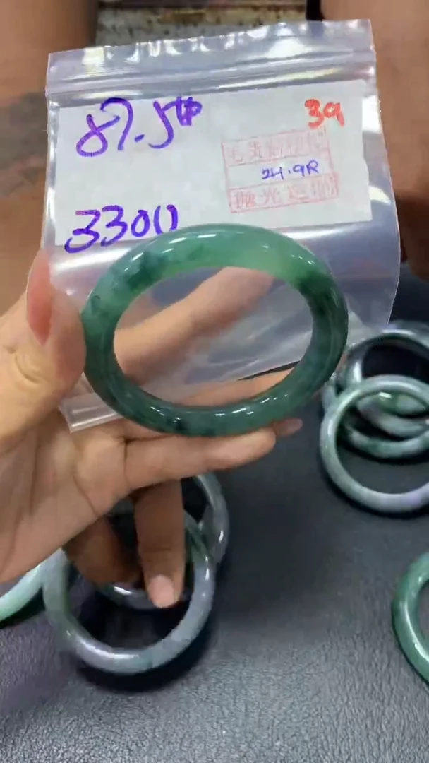 未镶嵌定制翡翠39毛货需精细抛光定制+多样性发1+3300
