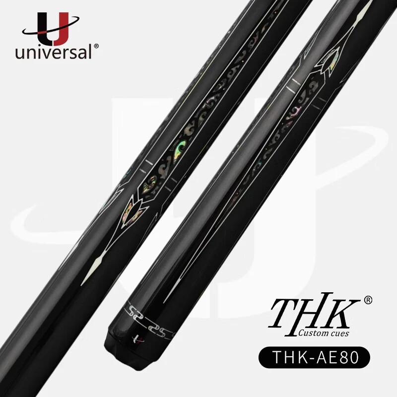环球thk-AE8680台球杆素面光把中式黑八九球杆枫木大头打杆黑檀木