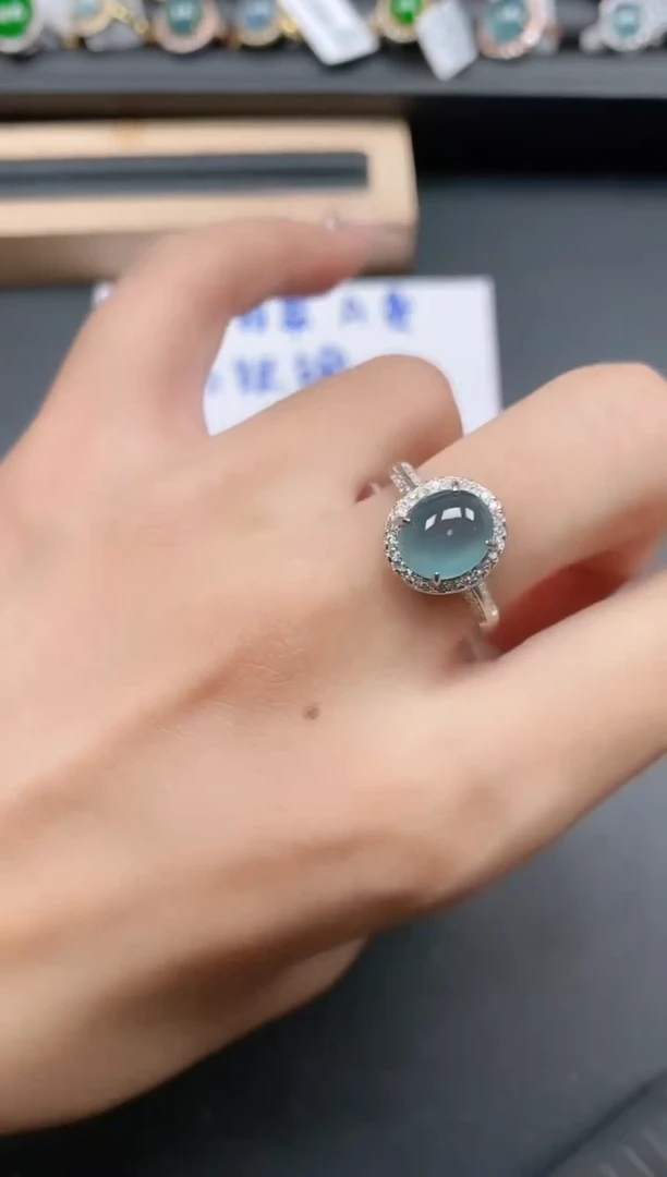 银S925镶嵌戒指翡翠1111