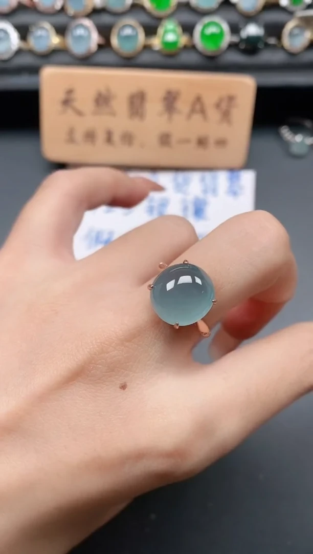 银S925镶嵌戒指翡翠11111111