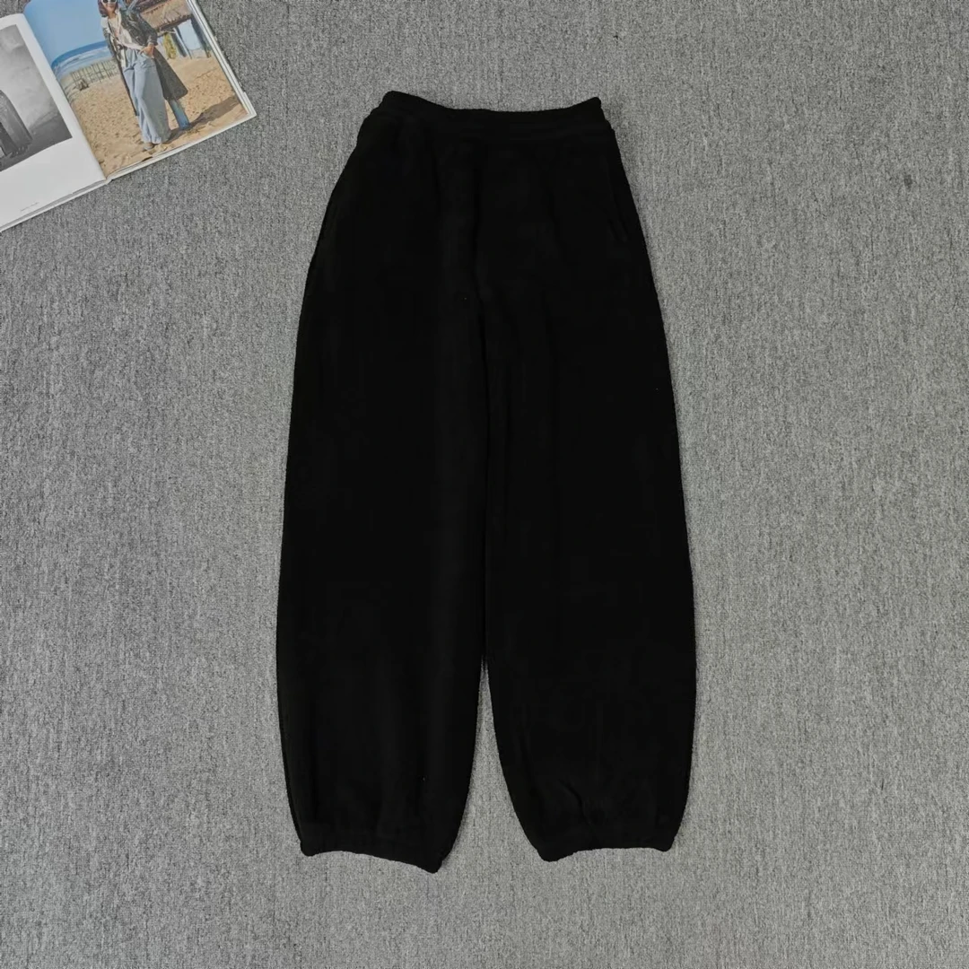 83891余小鱼【没烦恼】黑色基础款松紧腰百秋冬束脚裤休闲裤女装