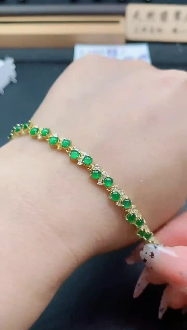 银S925镶嵌戒指翡翠1