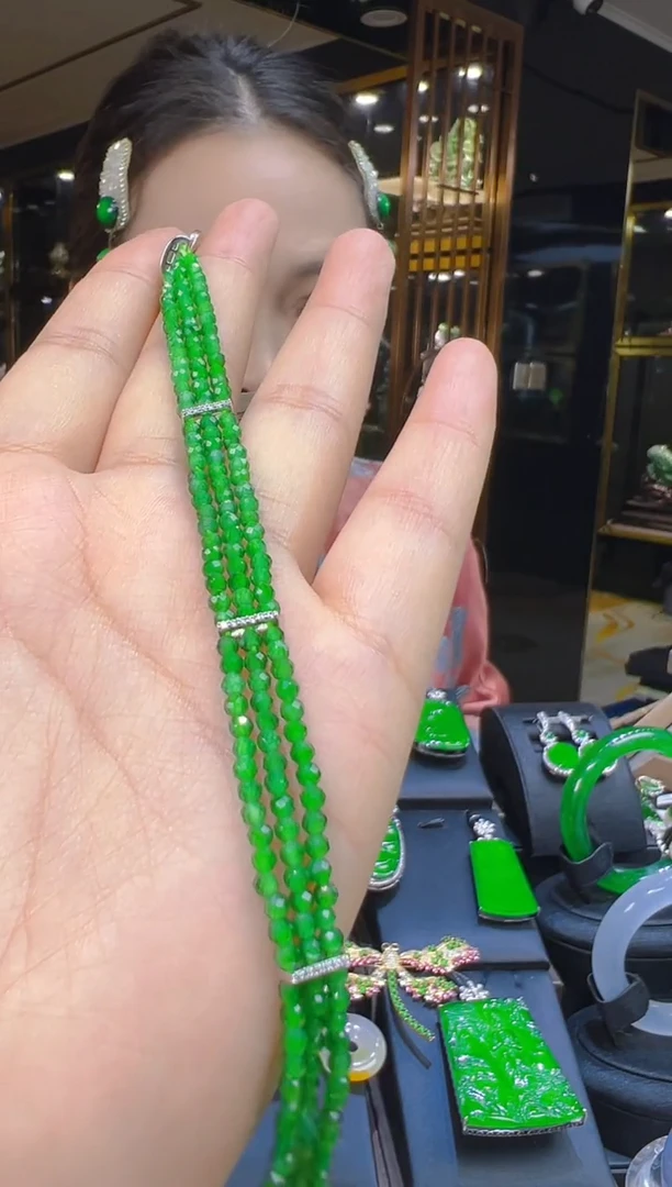 银S925镶嵌手链翡翠103(多样性发其一)