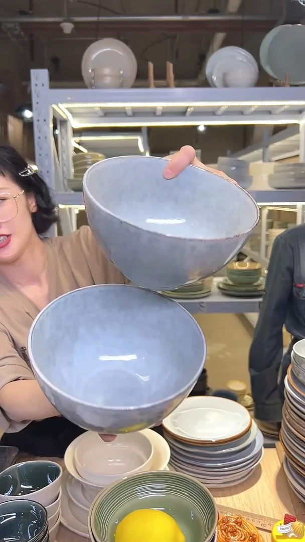 瓷64外贸尾货高温釉下彩陶瓷餐具默认微瑕