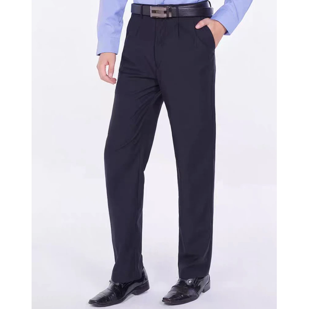 休闲裤男士商务休闲时尚西装裤弹力修身百搭裤子男装 黑色