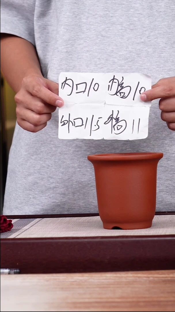 紫砂花盆清水泥素面迷你小金钟花盆