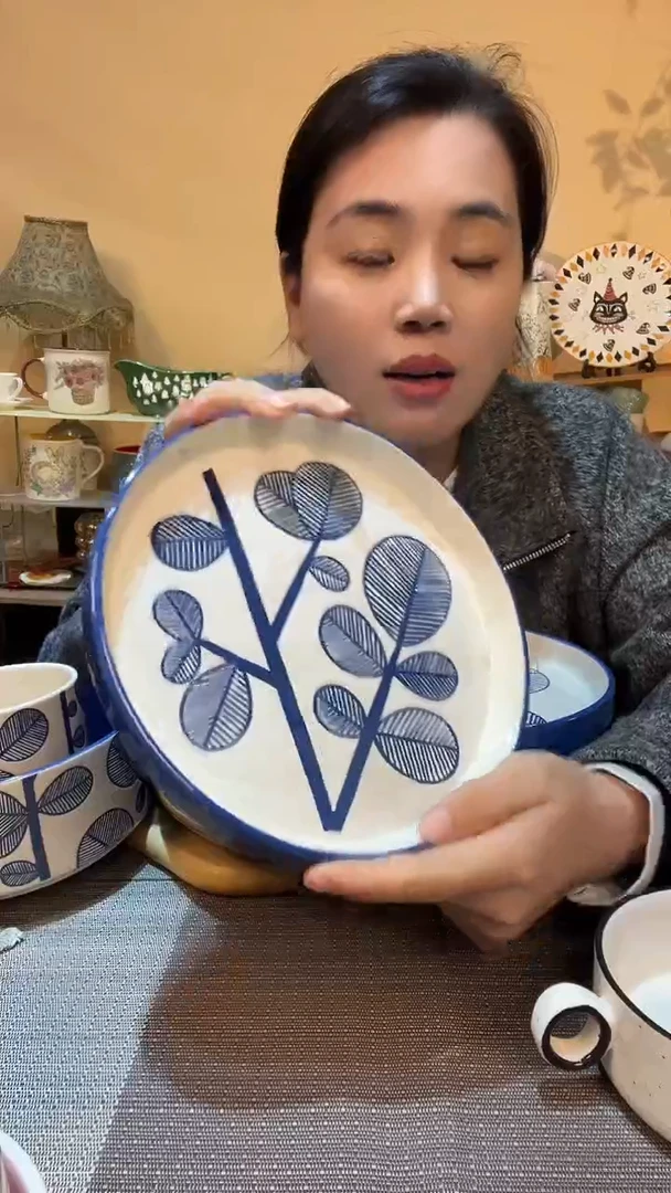 瓷片8.5英寸盘 微瑕介意勿拍