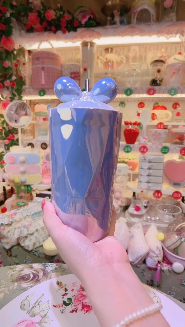 紫色米奇吸管杯——手工制作品质好！