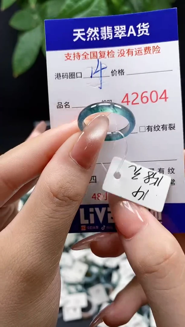 翡翠戒指未镶嵌天然翡翠戒圈2604