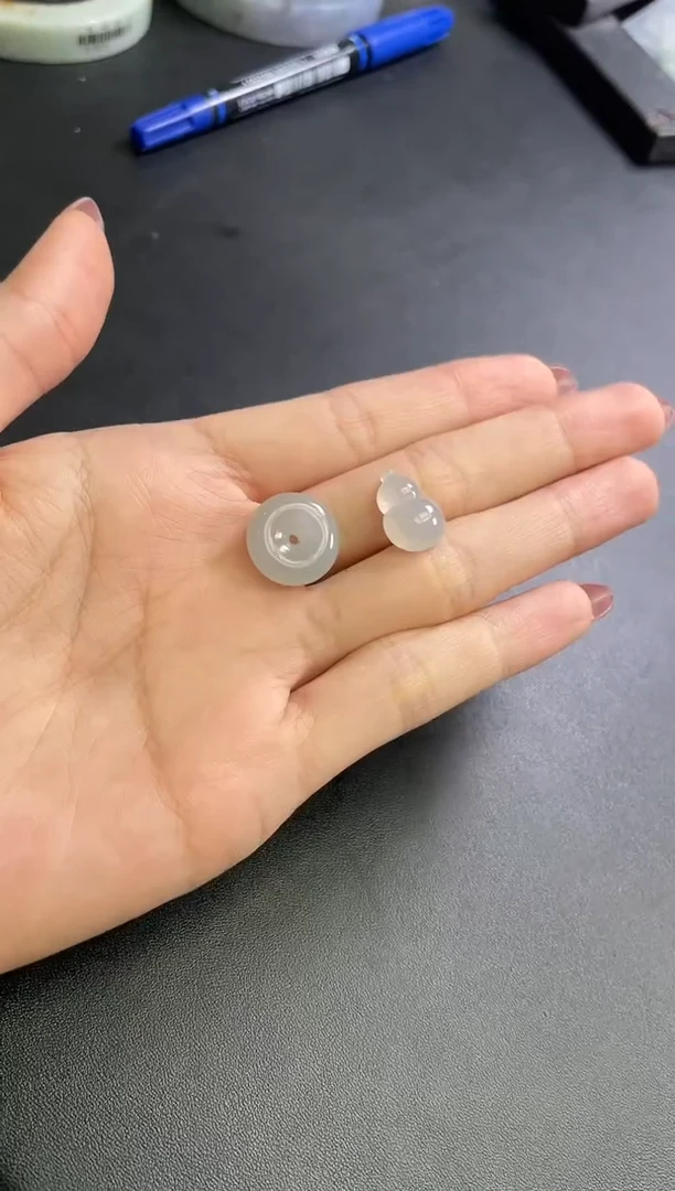 未镶嵌手绳定制翡翠毛*蚊平安扣+葫芦手绳