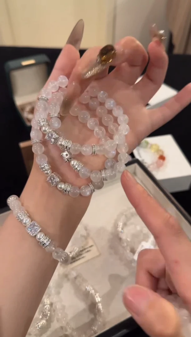 水晶手链合金蓝月光x1975