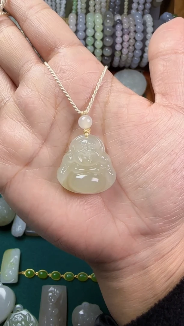 【闪购商品】和田玉无未镶嵌弥勒佛吊坠