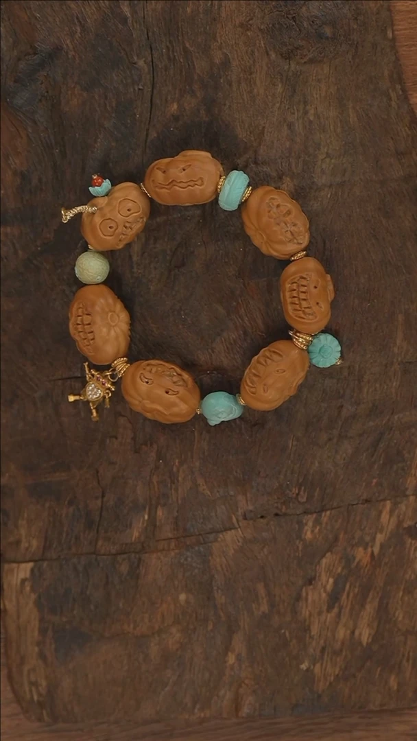 【闪购商品】橄榄核手串18K金镶嵌定制-A2909