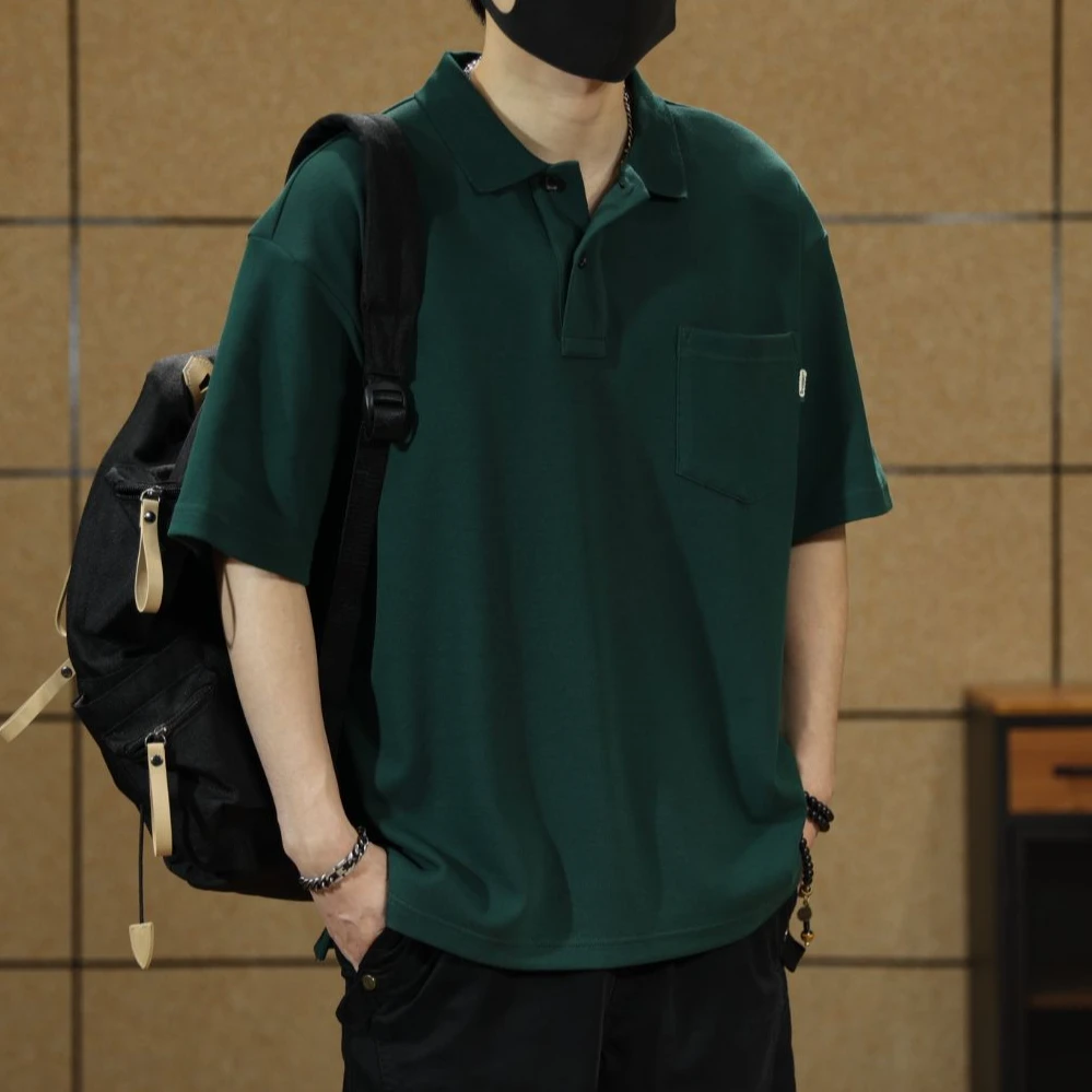 重磅300g短袖Polo衫男夏季新款半袖潮牌刺绣宽松大码美式翻领T恤