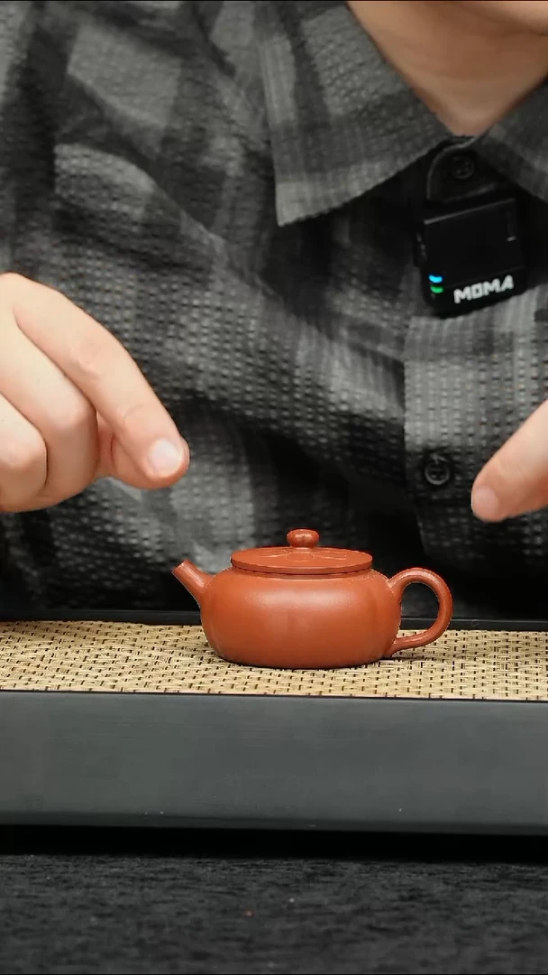 茶壶紫砂五堂 莲蒲-欢喜-朱泥