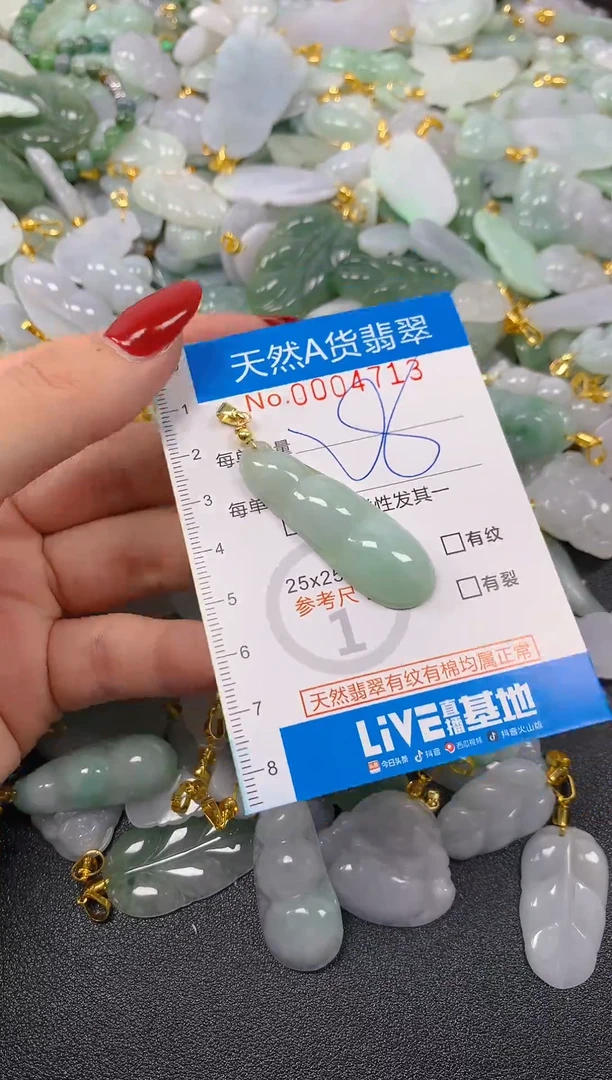 颈饰未镶嵌翡翠净货挂件-4713