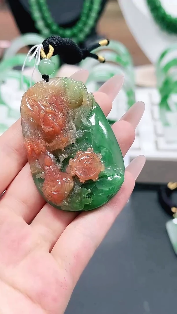 未镶嵌1石英质玉（非洲翠）用****6/5345