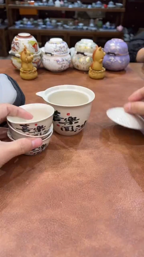 真的很便宜会开片的旅行茶具