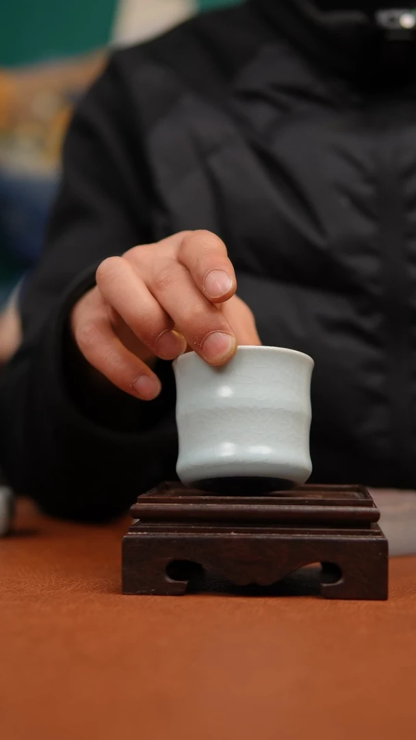 【闪购商品】瓷片原产地原矿仿古月白竹节微瑕福利