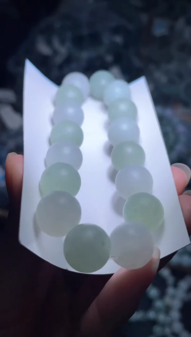 未镶嵌定制翡翠天然缅甸翡翠手串29