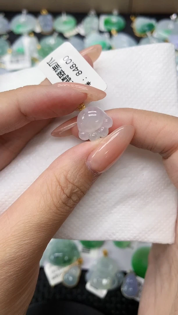 颈饰18K金镶嵌翡翠11111111111