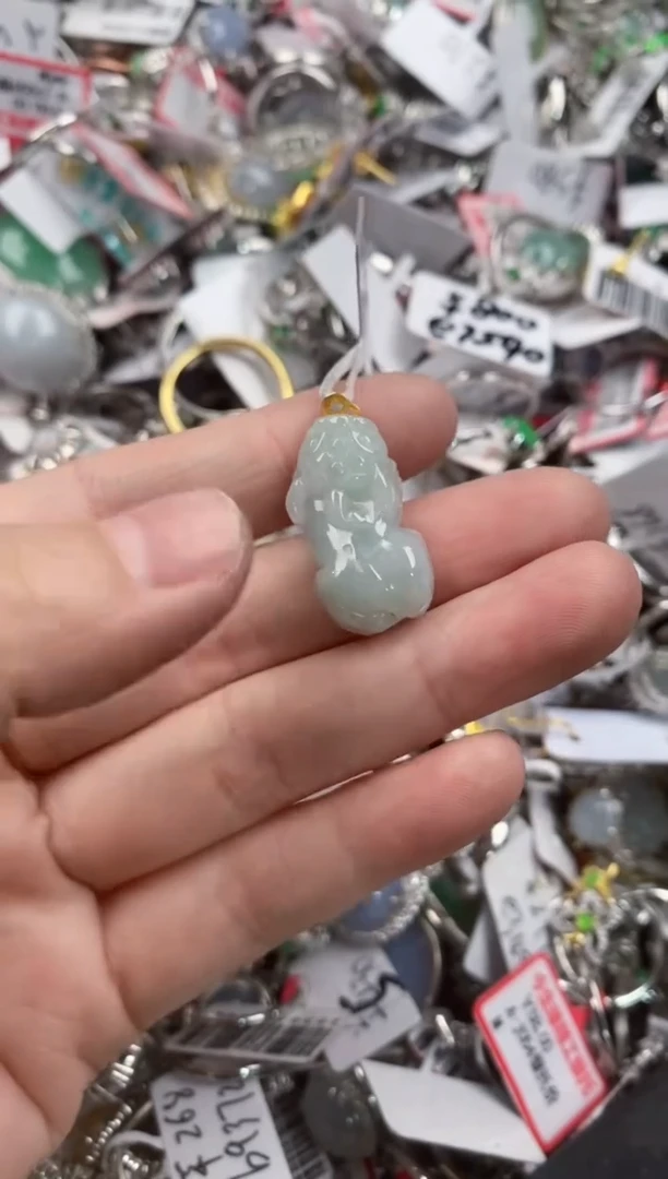 18K金镶嵌戒指翡翠5555     6