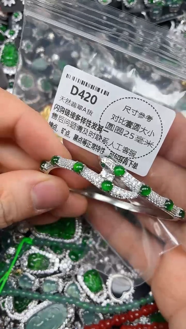 颈饰未镶嵌翡翠D420手镯