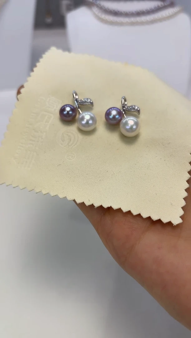 淡水珍珠银S925镶嵌吊坠(赠链)随机发一个