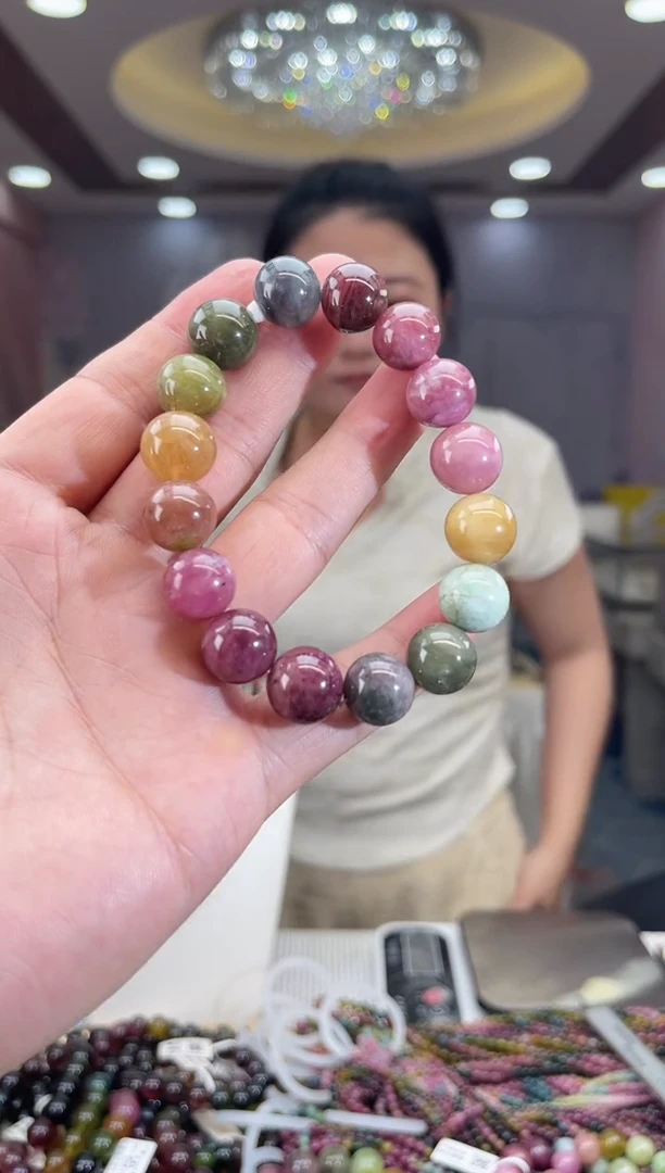 /未镶嵌碧玺13mm+碧玺单圈多样性发货