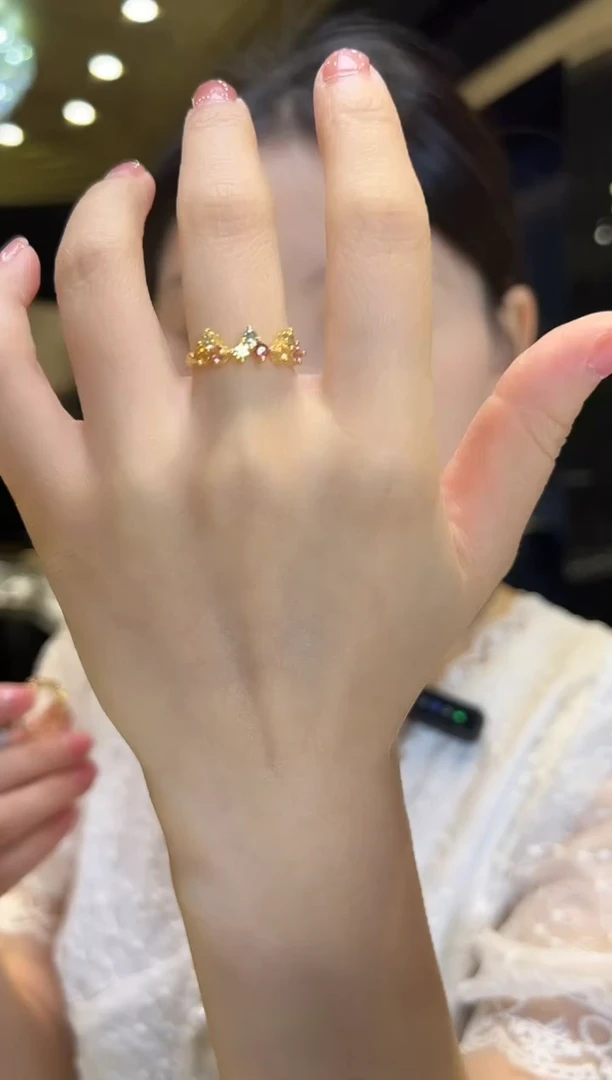 碧玺戒指银S925镶嵌8【